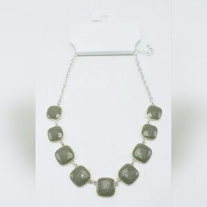 Grey & Silver Strand Necklace NWT 17"